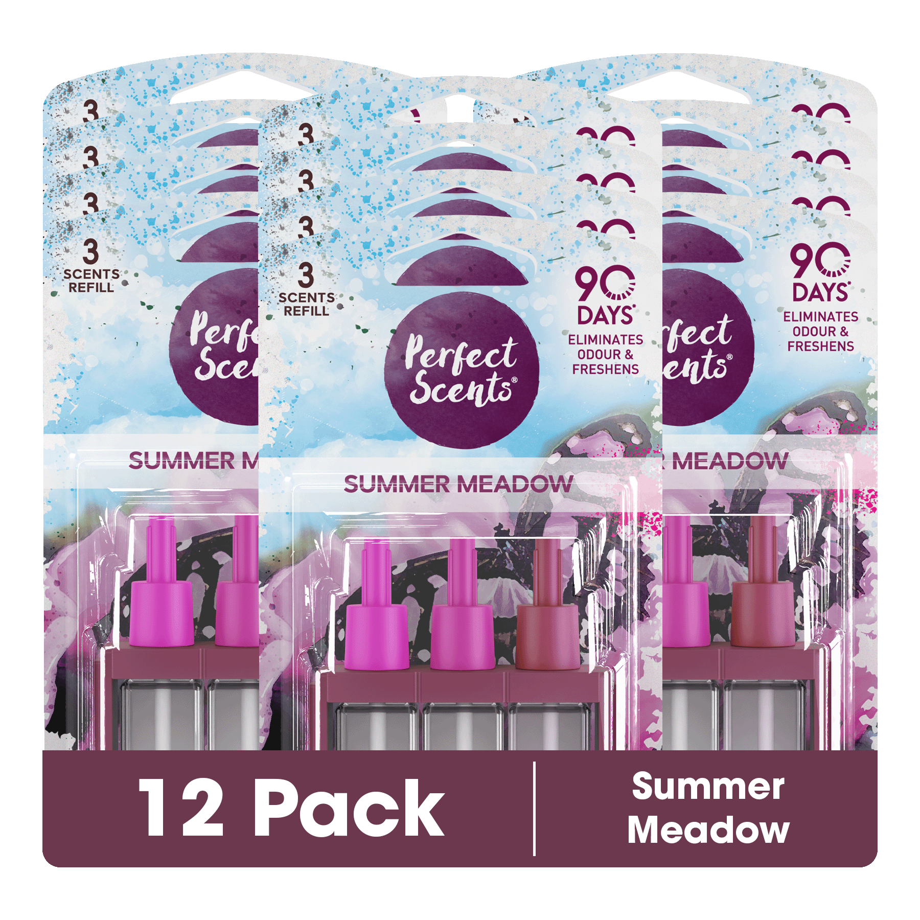 12x Perfect Scents 3Scents Refill Home Air Freshener - Compatible with 3volution