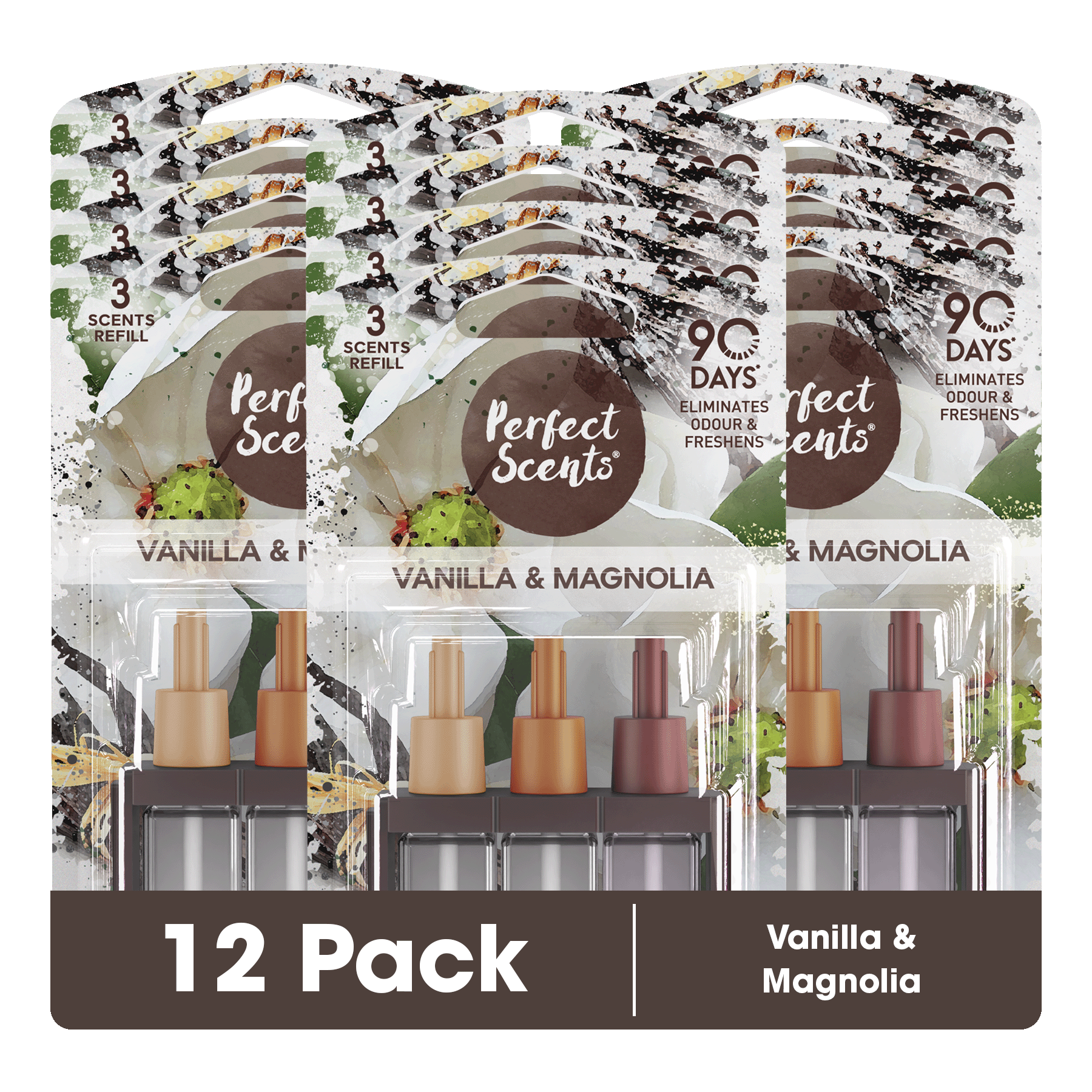 12x Perfect Scents 3Scents Refill Home Air Freshener - Compatible with 3volution