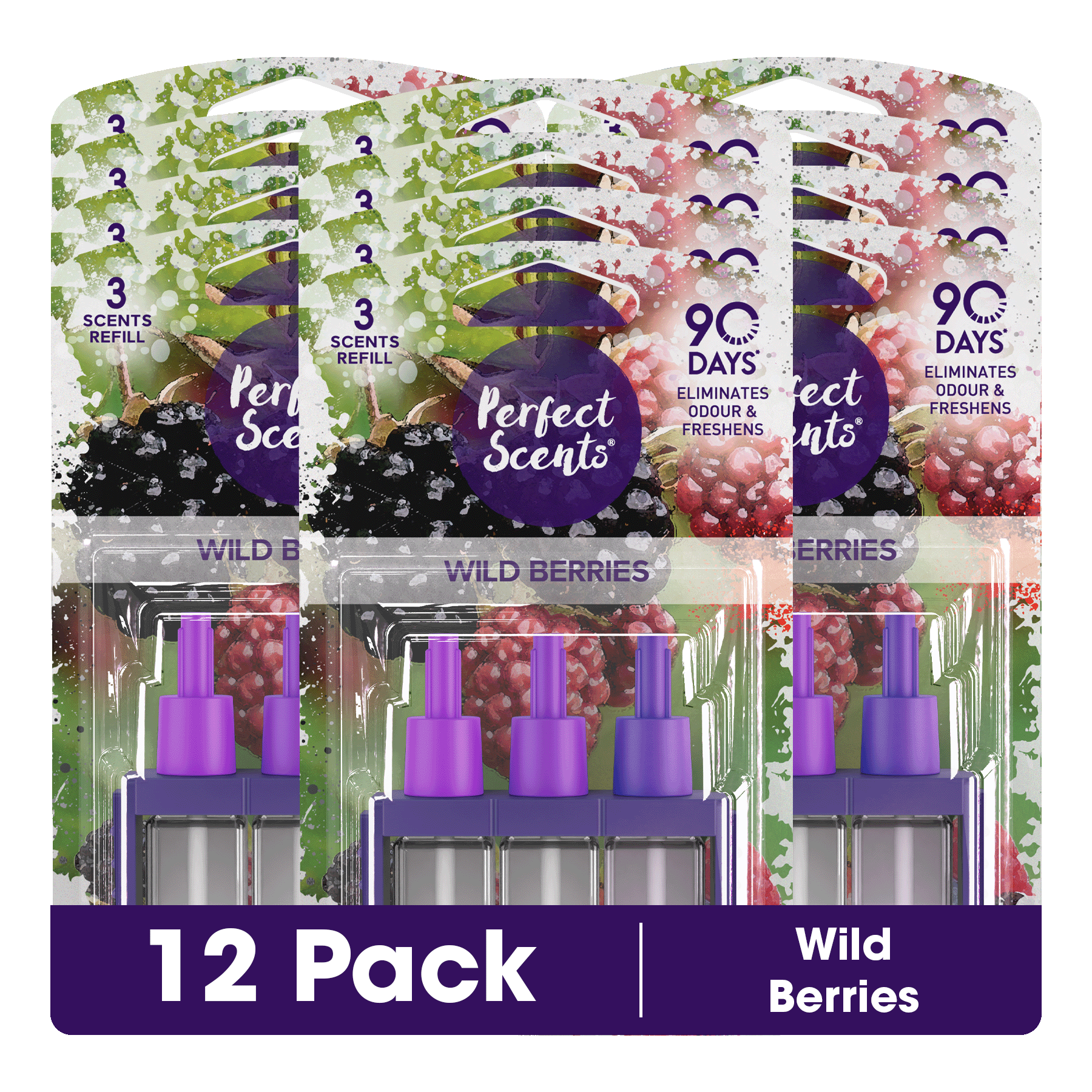 12x Perfect Scents 3Scents Refill Home Air Freshener - Compatible with 3volution