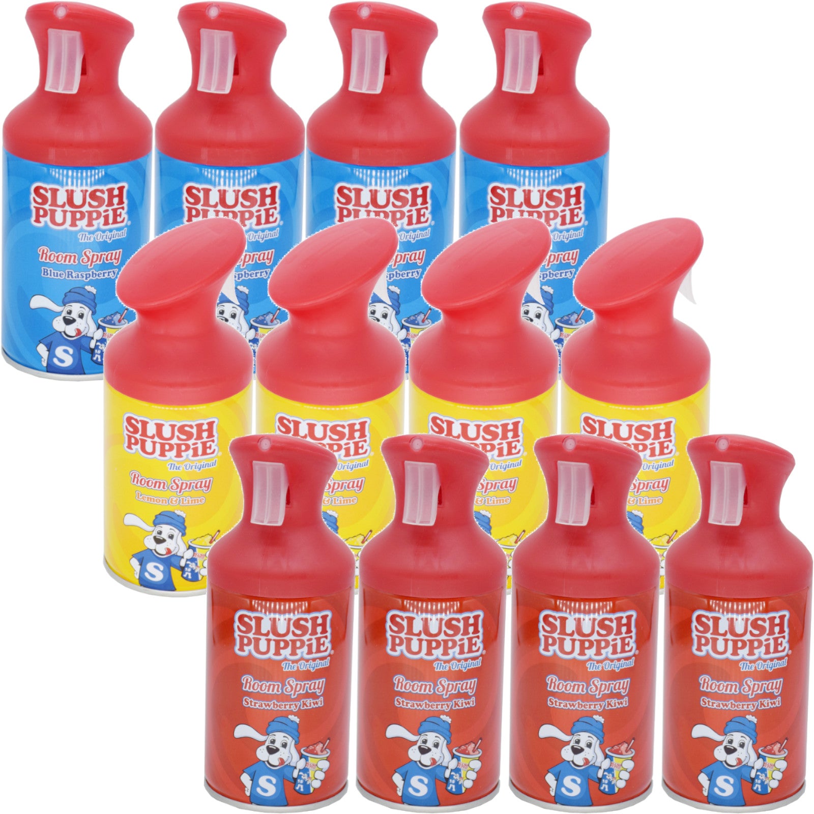 12x Slush Puppie  Lemon&Lime/Strawberry Kiwi/Blue Raspberry  Room Spray 250ml