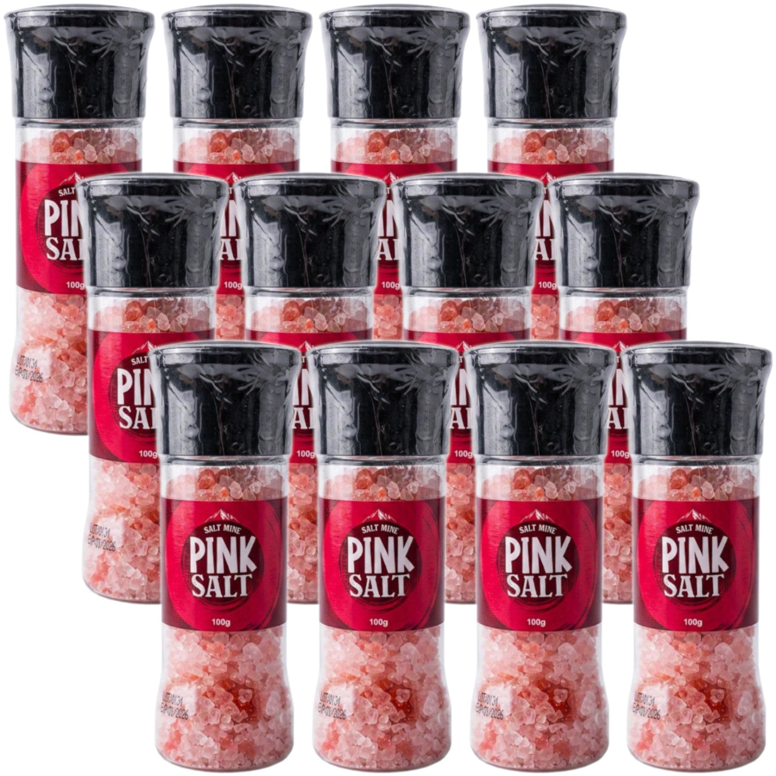 12x Saltmine Grinder  Pink Salt  100g