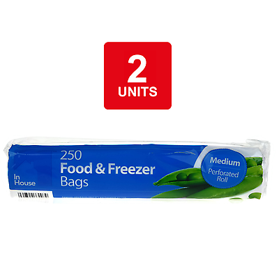 250 Food & Freezer Bags Medium 23x33cm (9x14")
