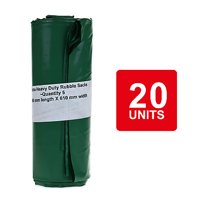 5 Extra Heavy Duty Rubble Sacks 980mm x 610mm