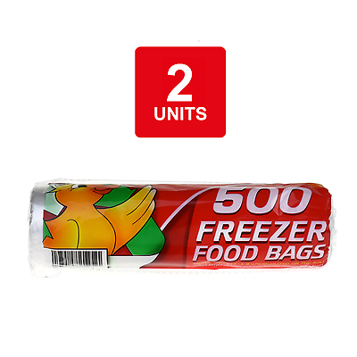 500 Freezer Food Bags 18cm x 23cm (7" x 9")