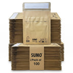 Paper Padded Eco-Friendly Mailing Bags - 13/C 14/D 15/E 17/G 19/I - 200 Pack