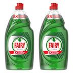 2x Fairy Washing Up Liquid Original & Eucalyptus 820ml Fast Grease Clean Strong!