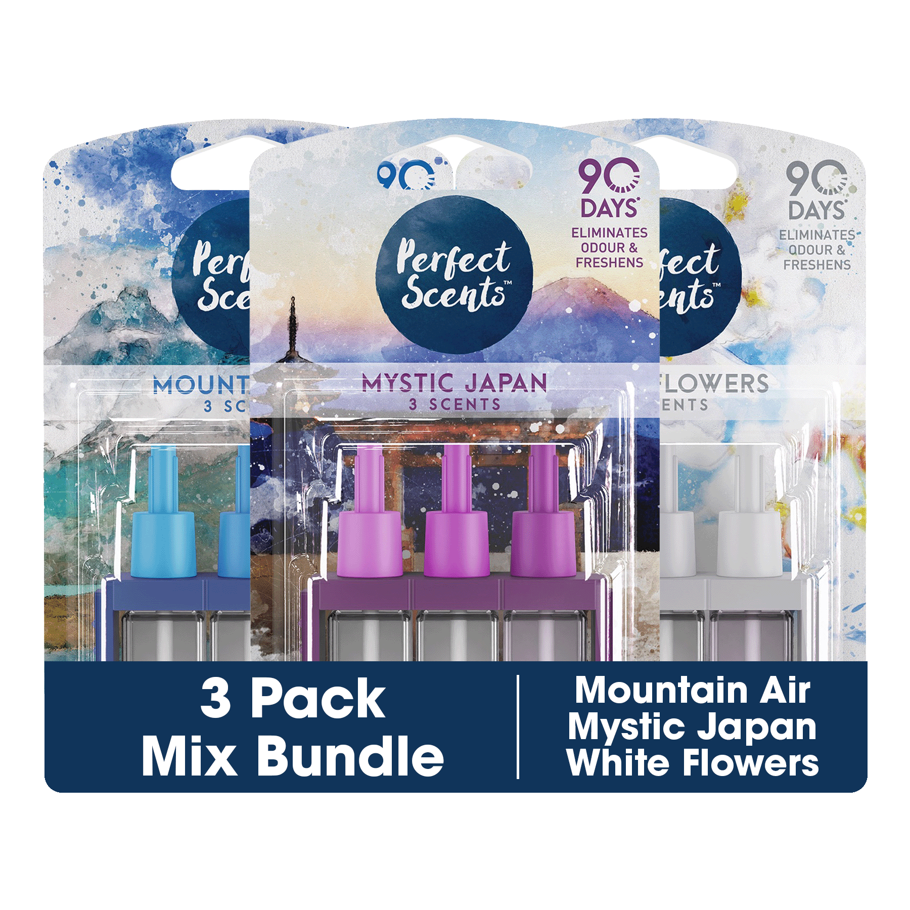 3x Perfect Scents 3Scents Refill Home Air Freshener - Compatible with 3volution