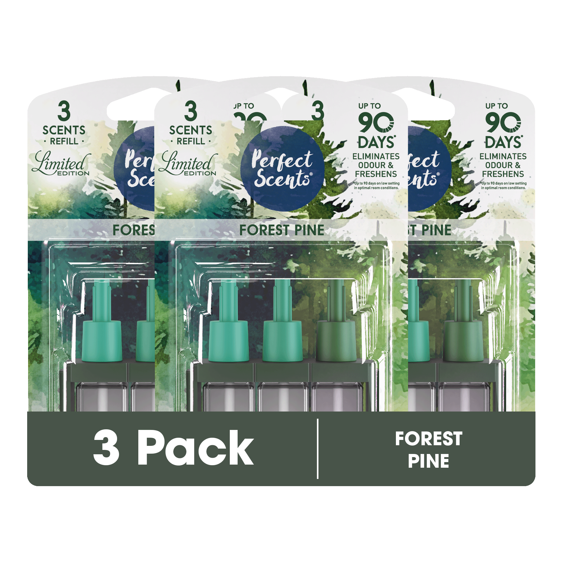 3x Perfect Scents 3Scents Refill Home Air Freshener - Compatible with 3volution