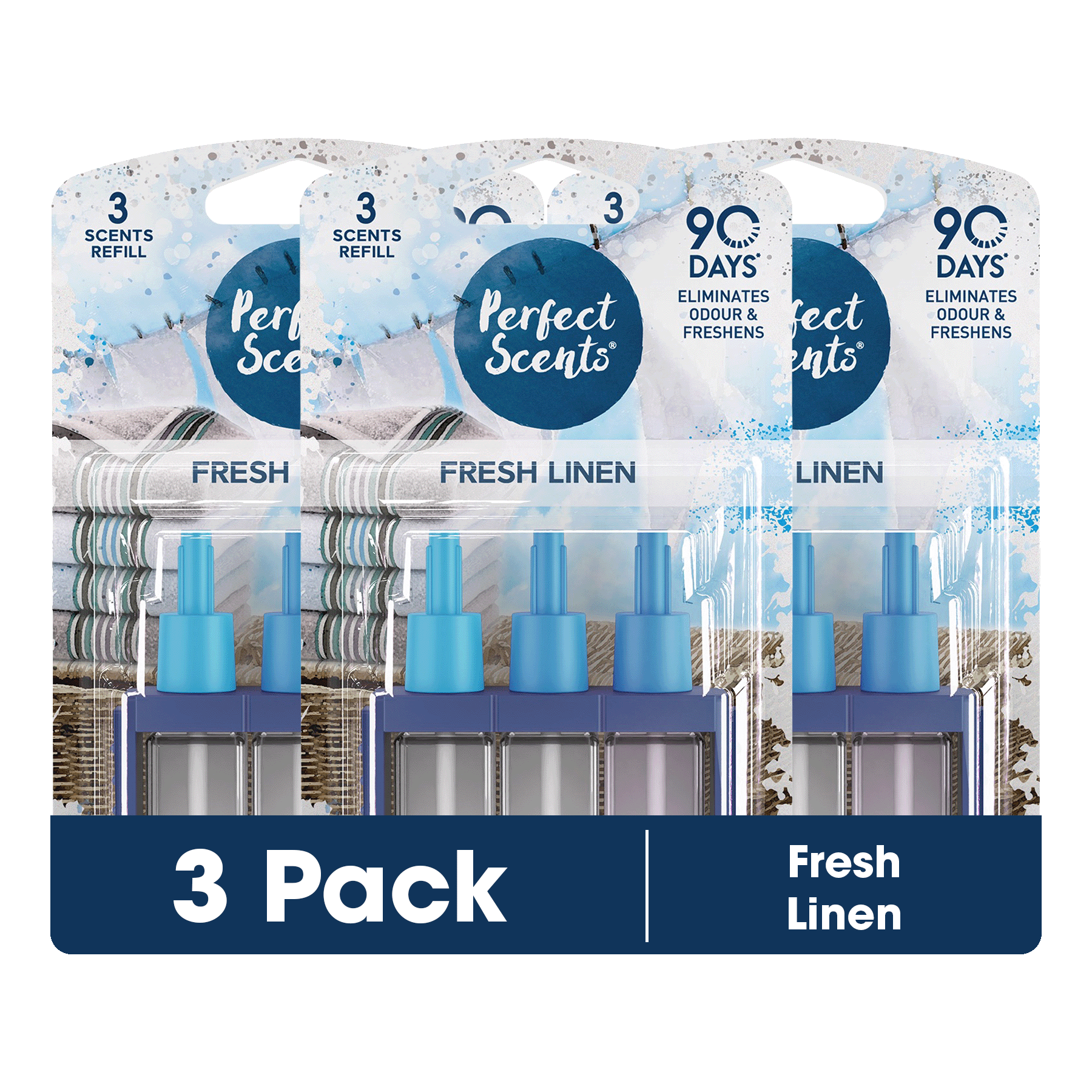 3x Perfect Scents 3Scents Refill Home Air Freshener - Compatible with 3volution