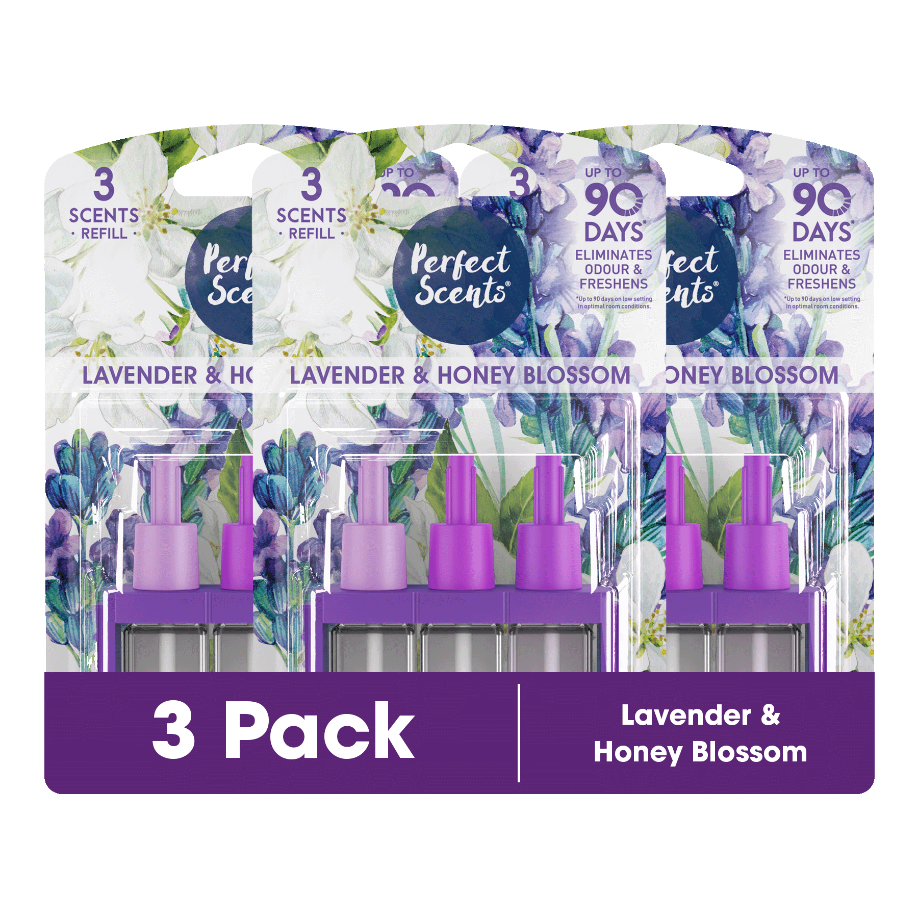 3x Perfect Scents 3Scents Refill Home Air Freshener - Compatible with 3volution