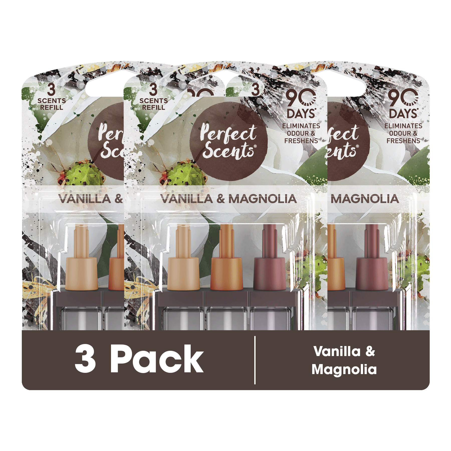 3x Perfect Scents 3Scents Refill Home Air Freshener - Compatible with 3volution