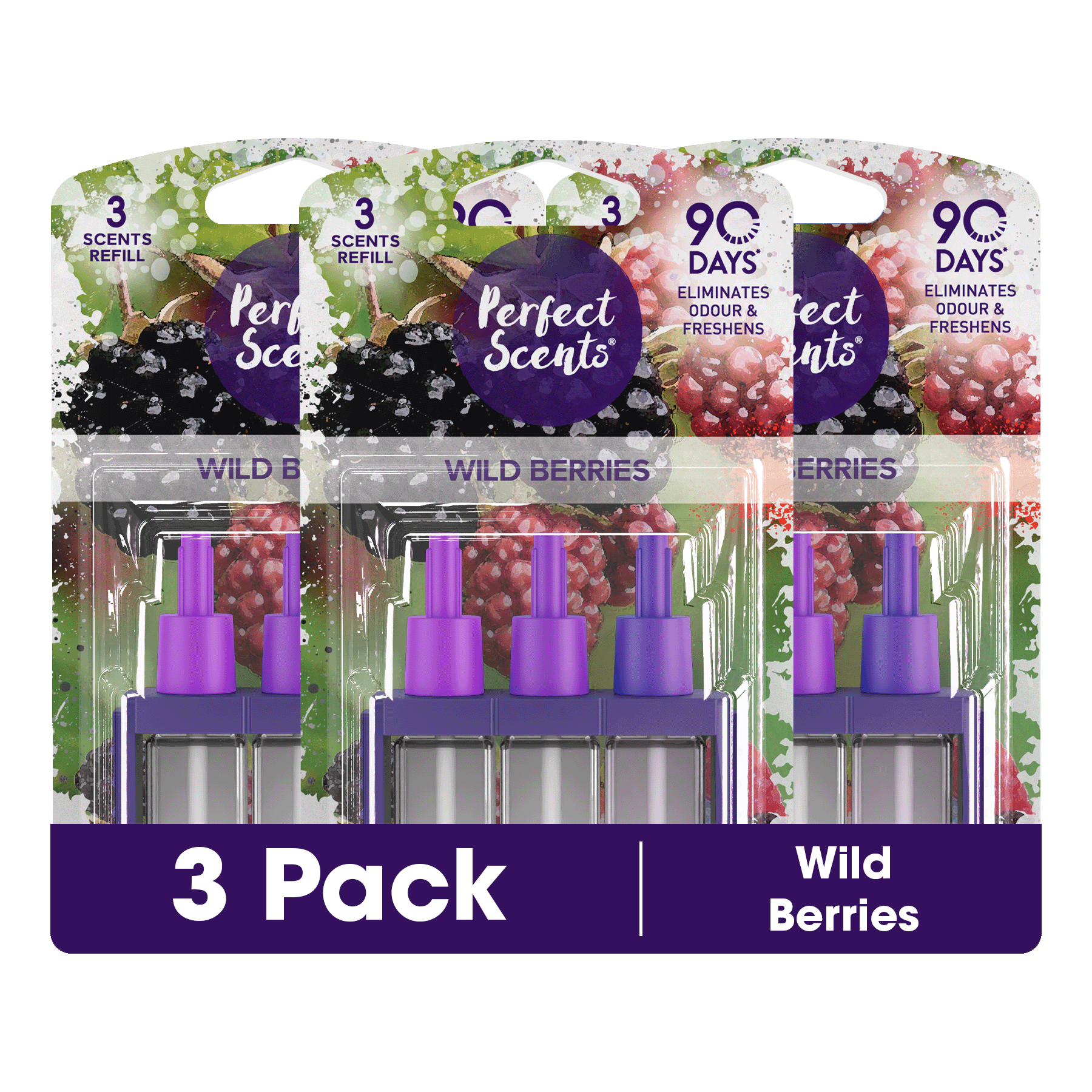 3x Perfect Scents 3Scents Refill Home Air Freshener - Compatible with 3volution