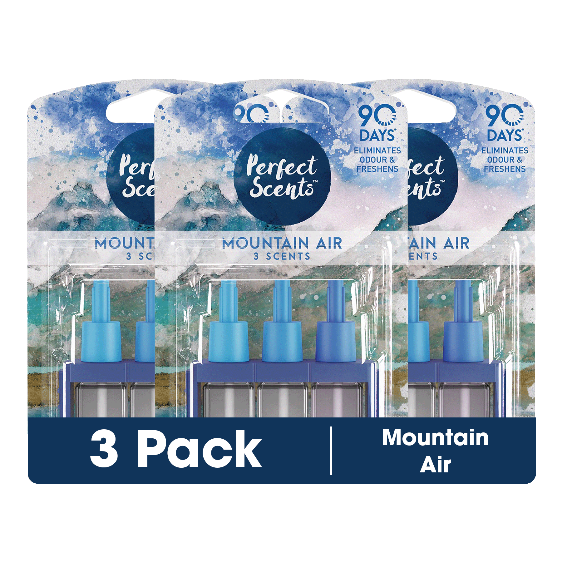 3x Perfect Scents 3Scents Refill Home Air Freshener - Compatible with 3volution