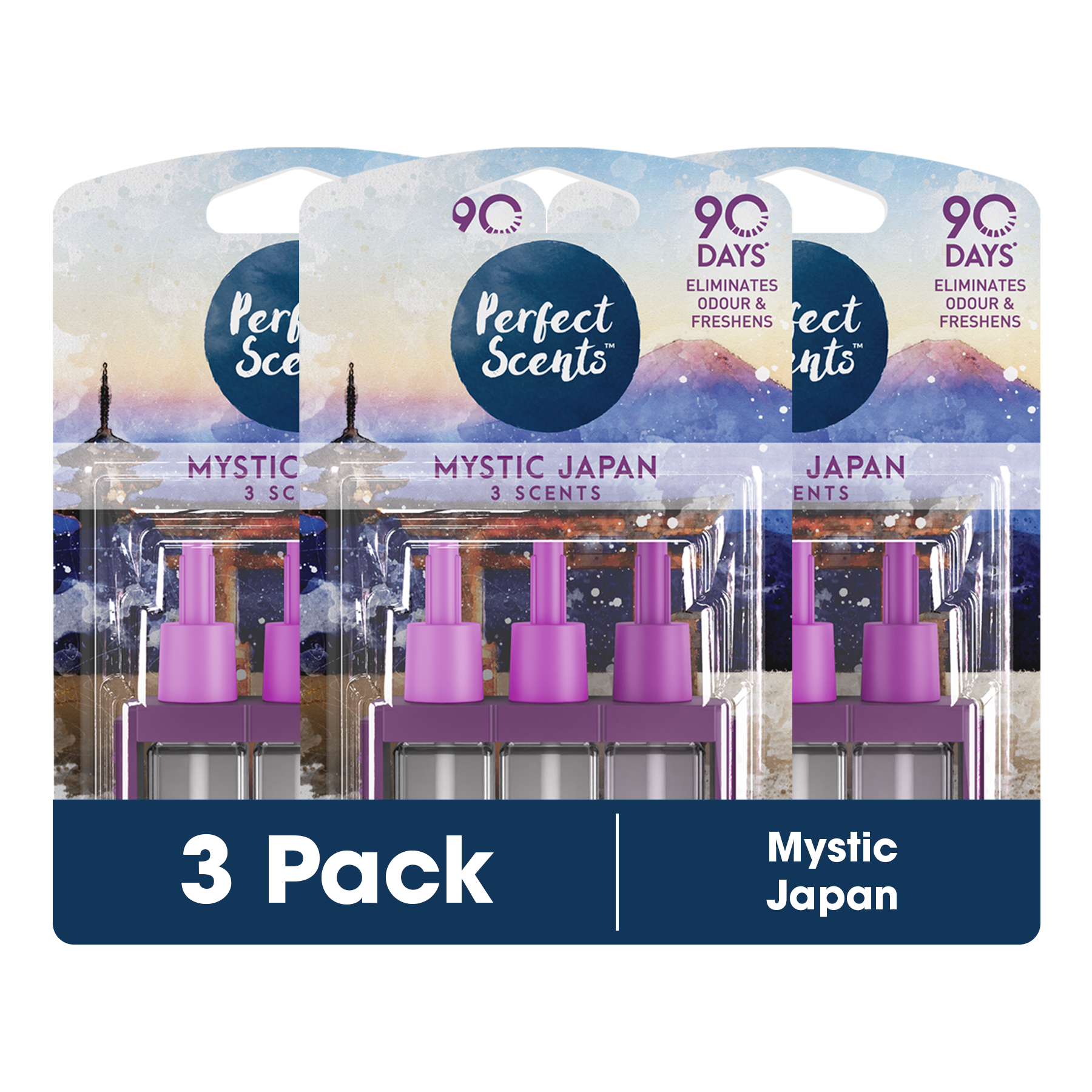 3x Perfect Scents 3Scents Refill Home Air Freshener - Compatible with 3volution