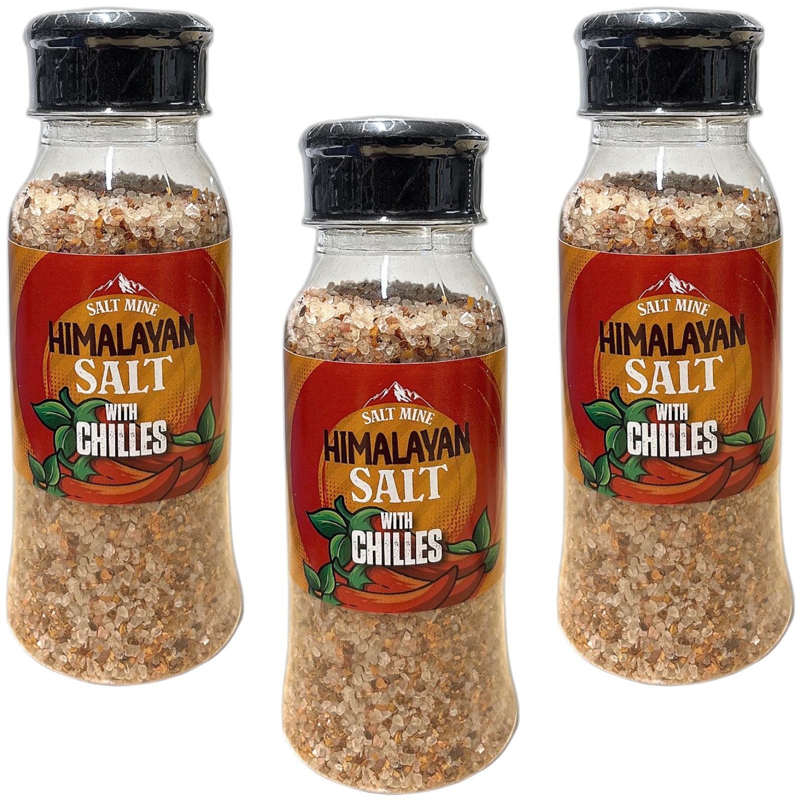 3x Saltmine Seasoning Himalayan Salt with Chillies (3 x 250g)