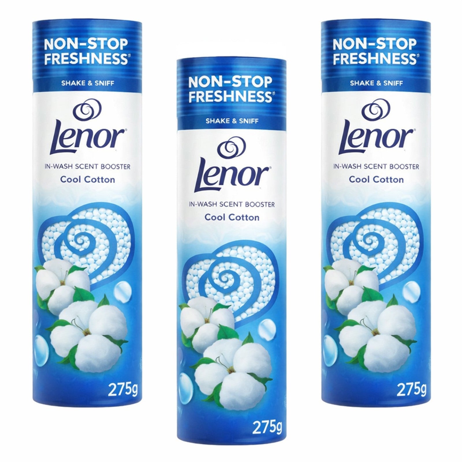 3x Lenor In-Wash Scent Booster 275g - Cool Cotton
