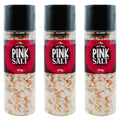 3x Saltmine Pink Rock Salt Himalayan Pink Salt Grinder 375g