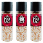 3x Saltmine Pink Rock Salt Himalayan Pink Salt Grinder 375g
