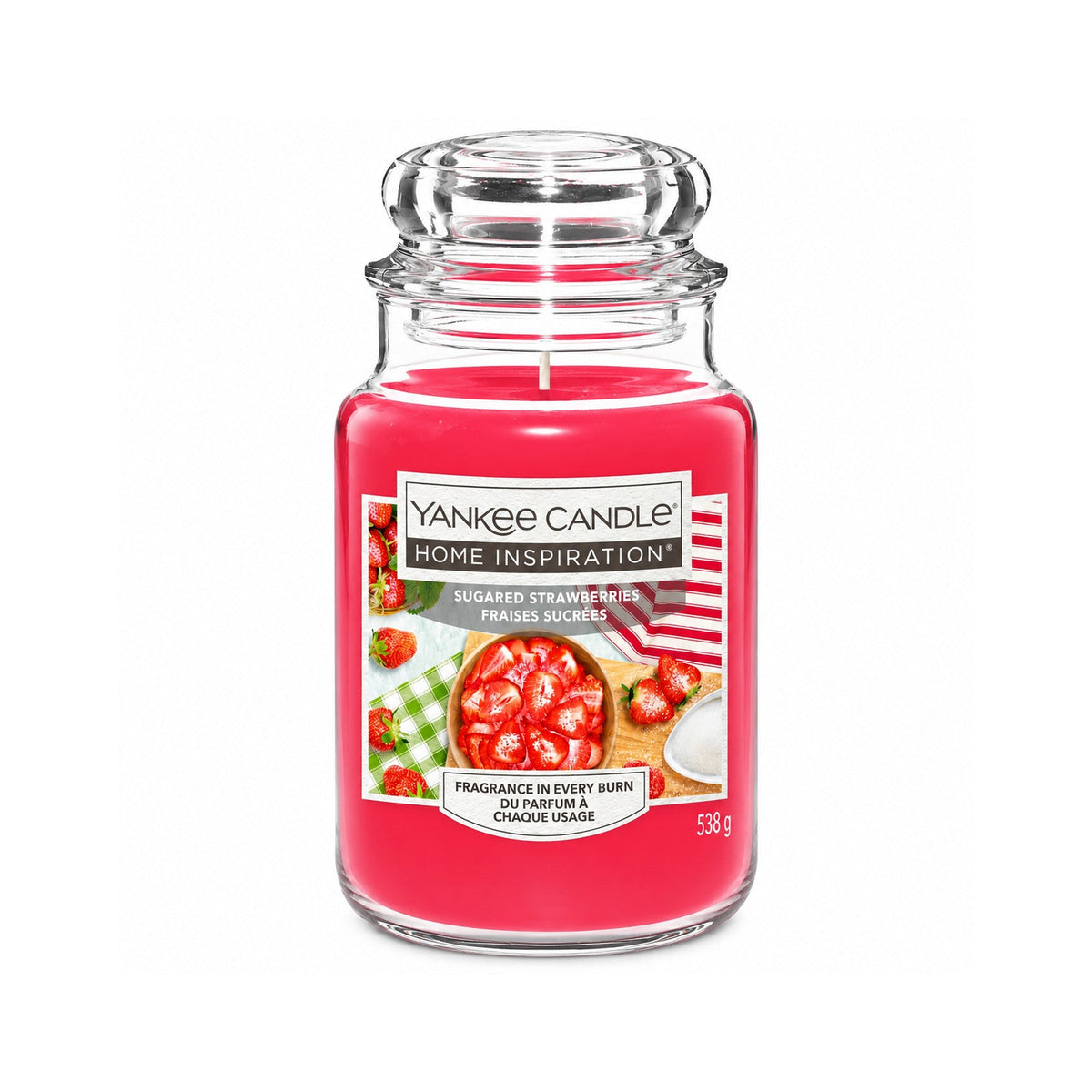Yankee Home Inspiration Large Jar 538g - Sugared Strawberries
