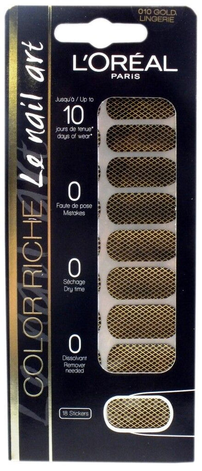L'Oreal Color Riche Le Nail Art 18 Stickers - Various Designs to Choose