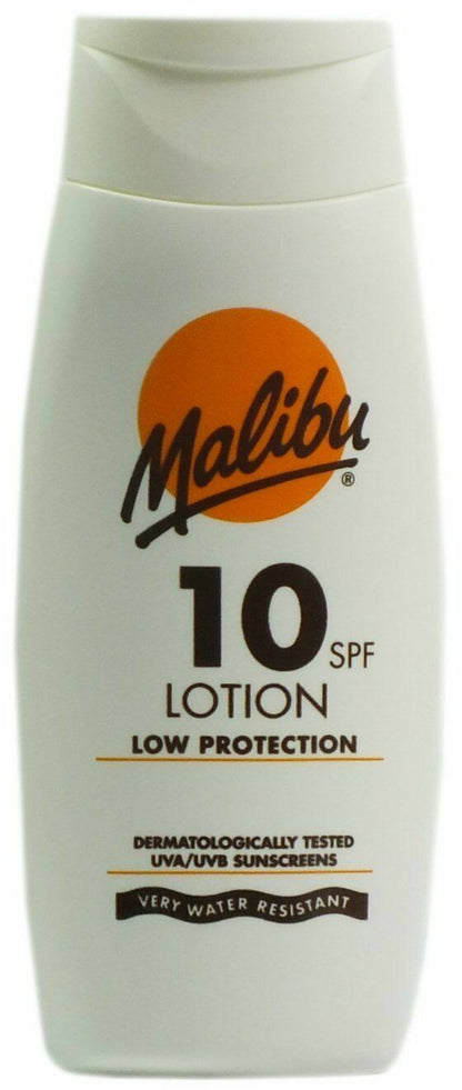 Malibu Sun Tan Lotion SPF10, SPF15/After Sun Lotion UVA 3 Stars Protection 200ml