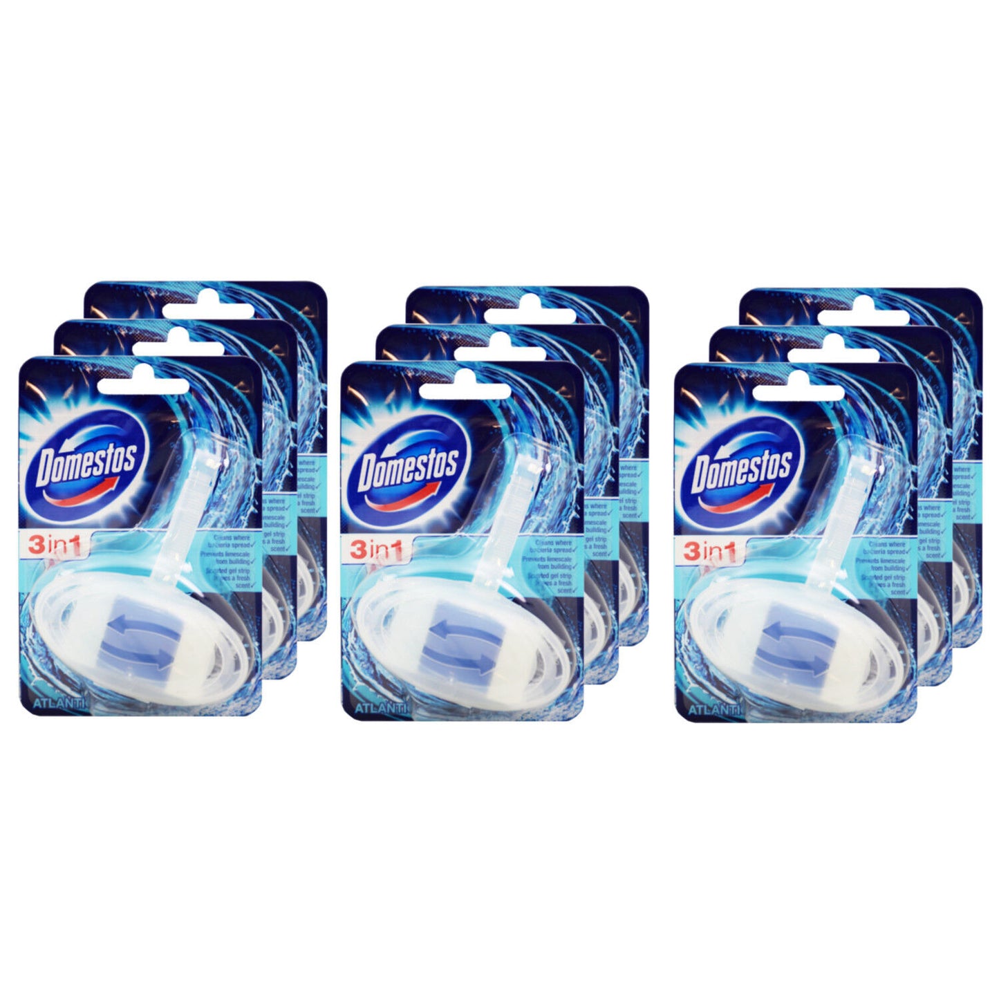 Domestos Atlantic 3 in 1 Rim Block 40g Toilet Cleaner