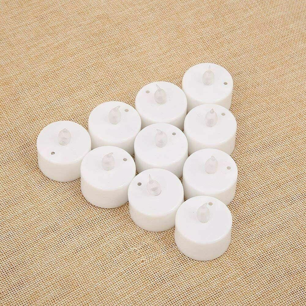 4 X White Flameless LED Tea Lights Candles Flickering Battery Operated Tealights