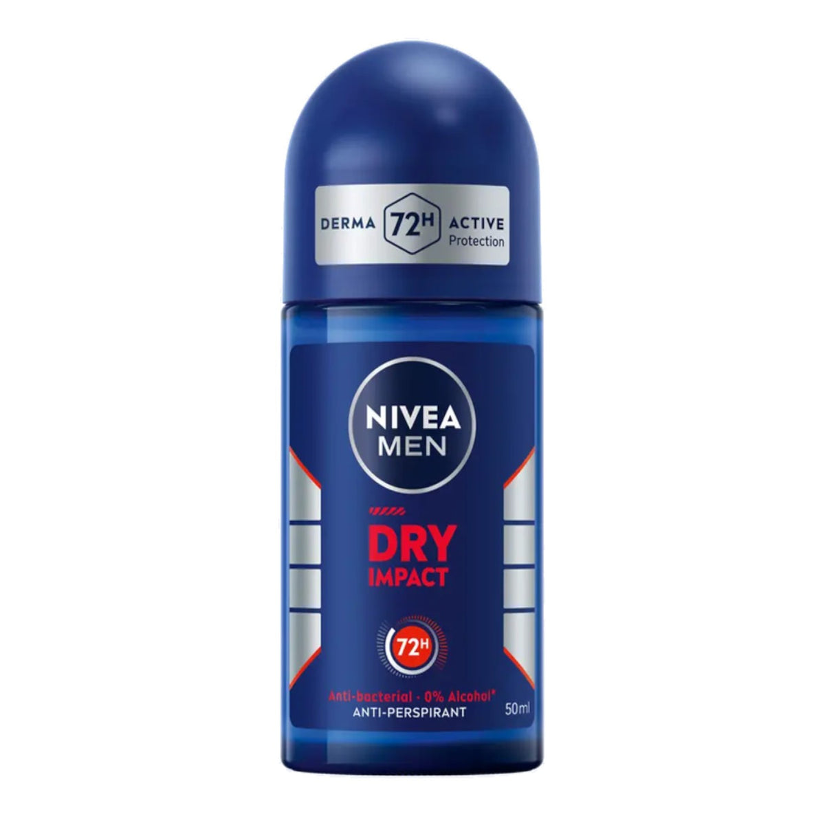 Nivea Men Roll On Dry Impact 72hr Anti-Perspirant 0% Alcohol - 50ml