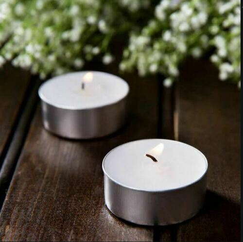 Tea Lights Night lights 25 Candles White Unscented 8 Hours Burn Time Starlytes - image 3
