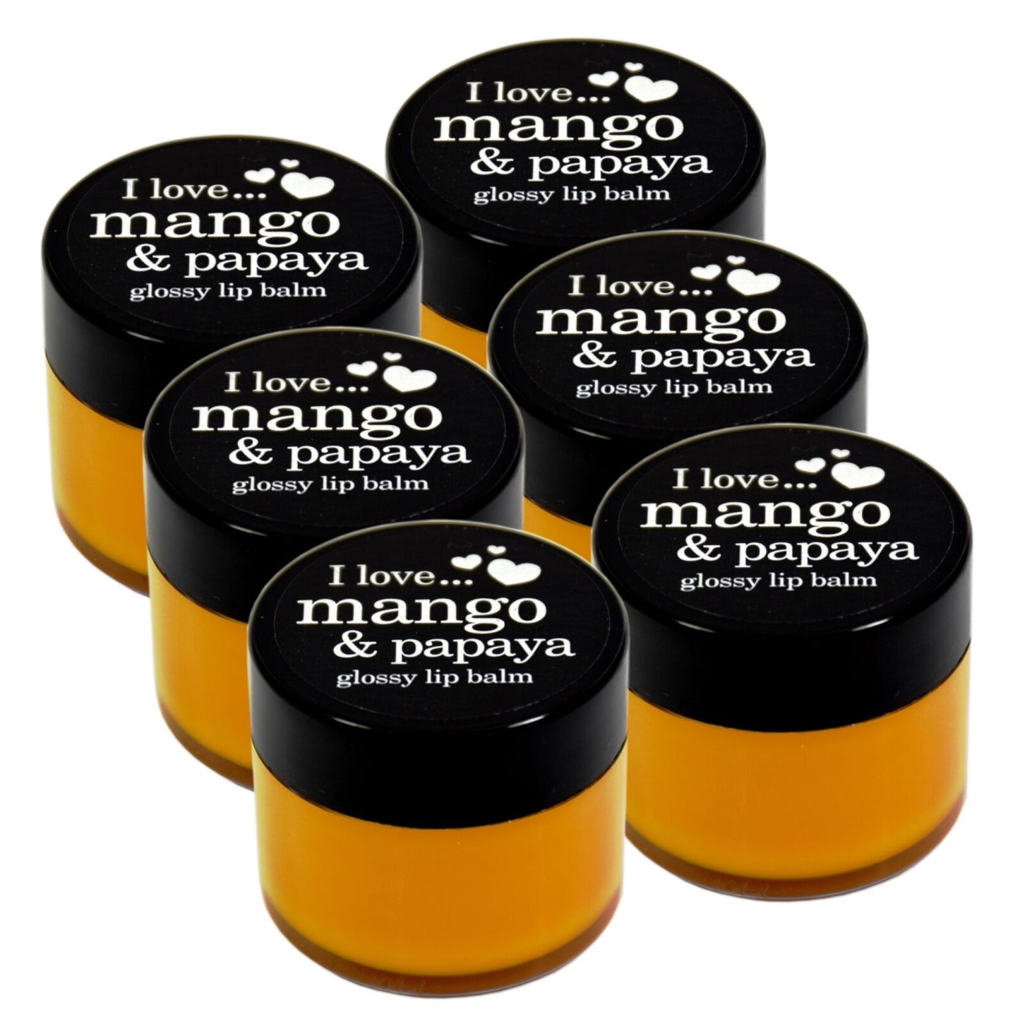 6x I Love Glossy Lip Balm 15ml
