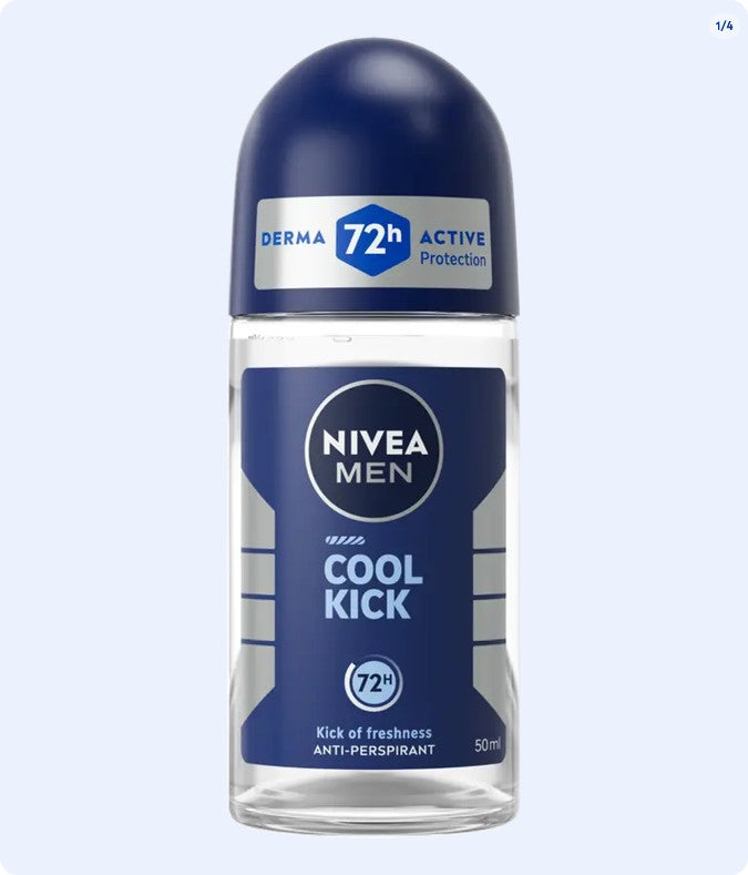Nivea Men Roll On 72hr Anti-Perspirant Derma Active Cool Kick - 50ml - image 4