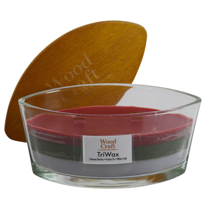 Woodcraft Large Ellipse Crackling Wooden Wick Scented Candle 454g / 36 Hours