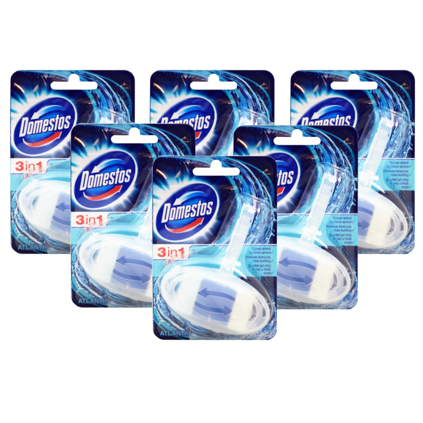 Domestos Atlantic 3 in 1 Rim Block 40g Toilet Cleaner