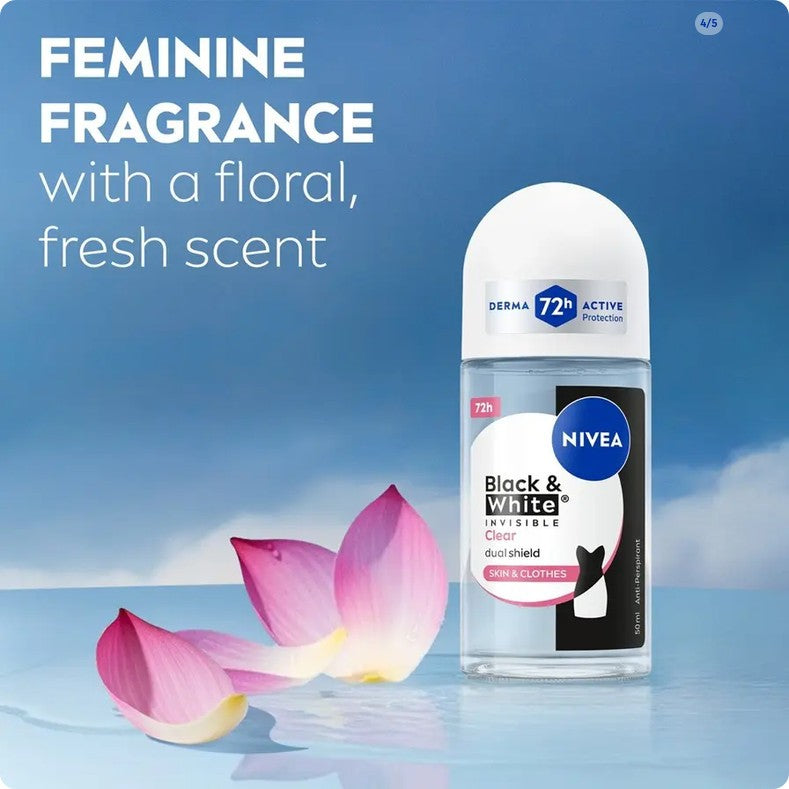 Nivea Female Roll On Black & White Invisible Original Anti-Perspirant - 50ml - image 4