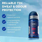 Nivea Men Roll On Dry Impact 72hr Anti-Perspirant 0% Alcohol - 50ml - image 2