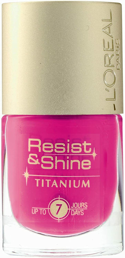 L'Oreal L'oreal Resist & Shine Titanium Nail Polish, Various Shades, 9ml