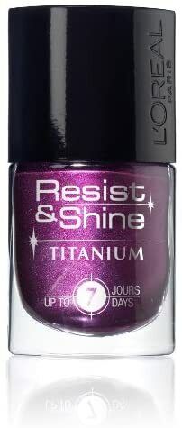 L'oreal Resist & Shine Titanium Nail Polish Modern Classic Rich Colour Shade 9ml