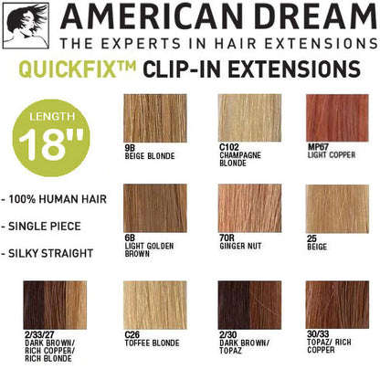 American Dream Original 100% Natural Human Hair 10 shades