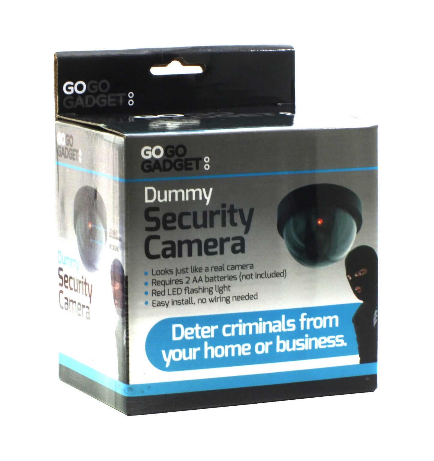 Dummy Fake CCTV Dome Security Camera Flashing Red LED Indoor Outdoor