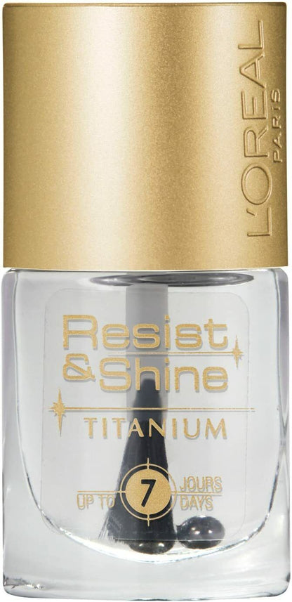 L'Oreal L'oreal Resist & Shine Titanium Nail Polish, Various Shades, 9ml