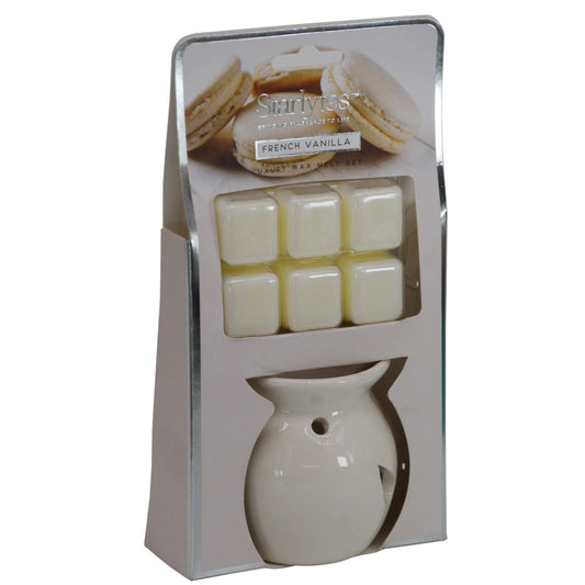 Starlytes Luxury Gift Set Ceramic Tealight Holder/Wax Warmer + 6 Wax Melt Cubes