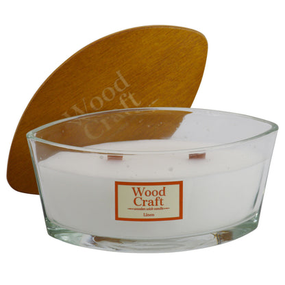 Woodcraft Large Ellipse Crackling Wooden Wick Scented Candle 454g / 36 Hours