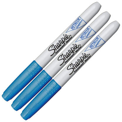 3x Sharpie Metallic Permanent Marker Pens Fine Tip (Set of 3)