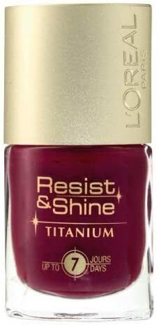 L'oreal Resist & Shine Titanium Nail Polish Modern Classic Rich Colour Shade 9ml