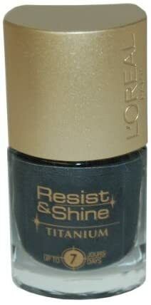 L'oreal Resist & Shine Titanium Nail Polish Modern Classic Rich Colour Shade 9ml