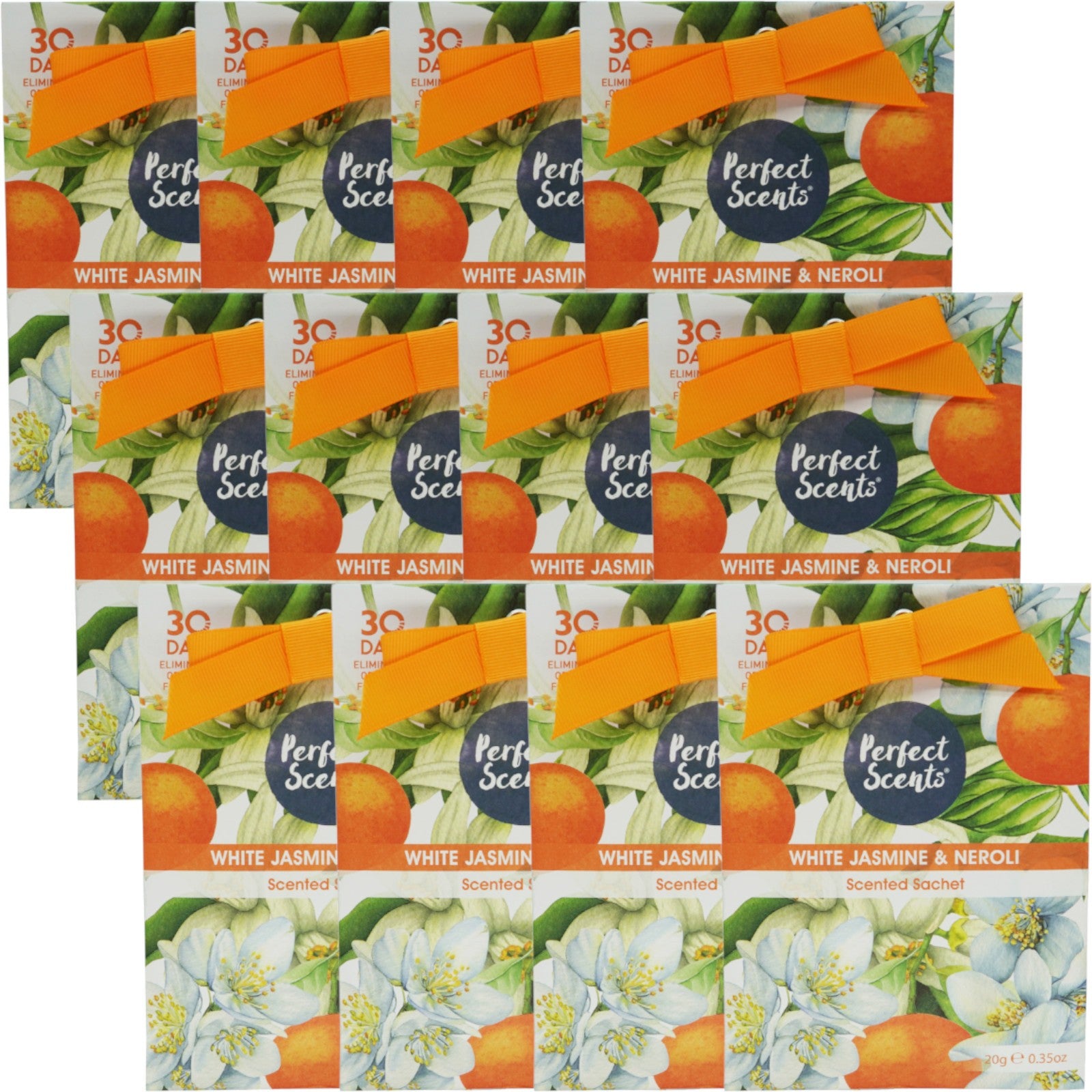 Perfect Scents Scented Sachets 20g Pack of 12, Long Lasting Fragrance Sachets for Drawers, Wardrobes & Small Spaces, 240g Total