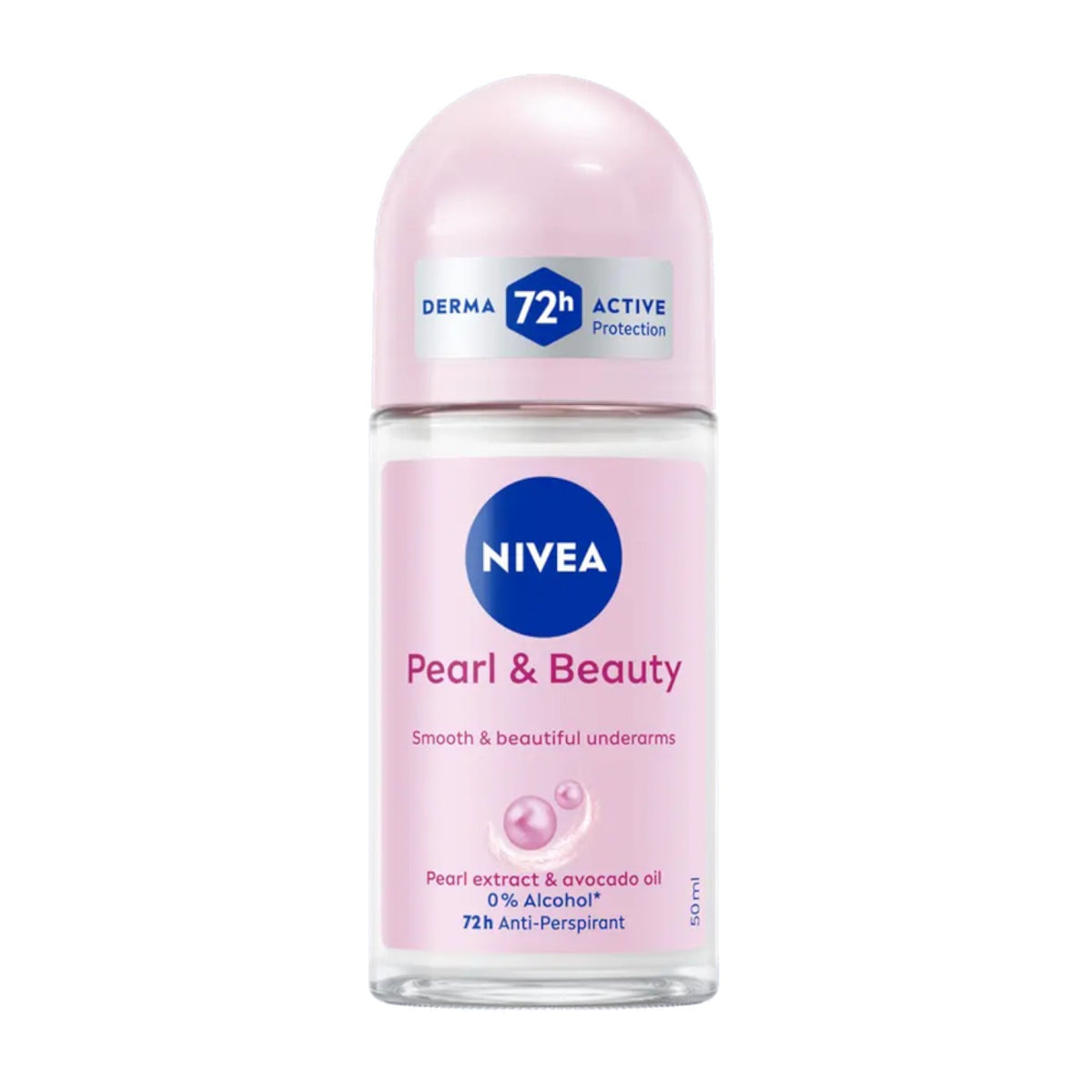Nivea Female Roll On 72hr Anti-Perspirant 0% Alcohol Pearl & Beauty - 50ml