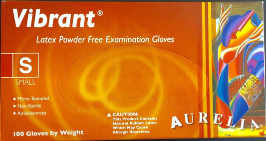 100 Aurelia Vibrant Latex White Disposable Powder Free Gloves +Free Antibac Soap