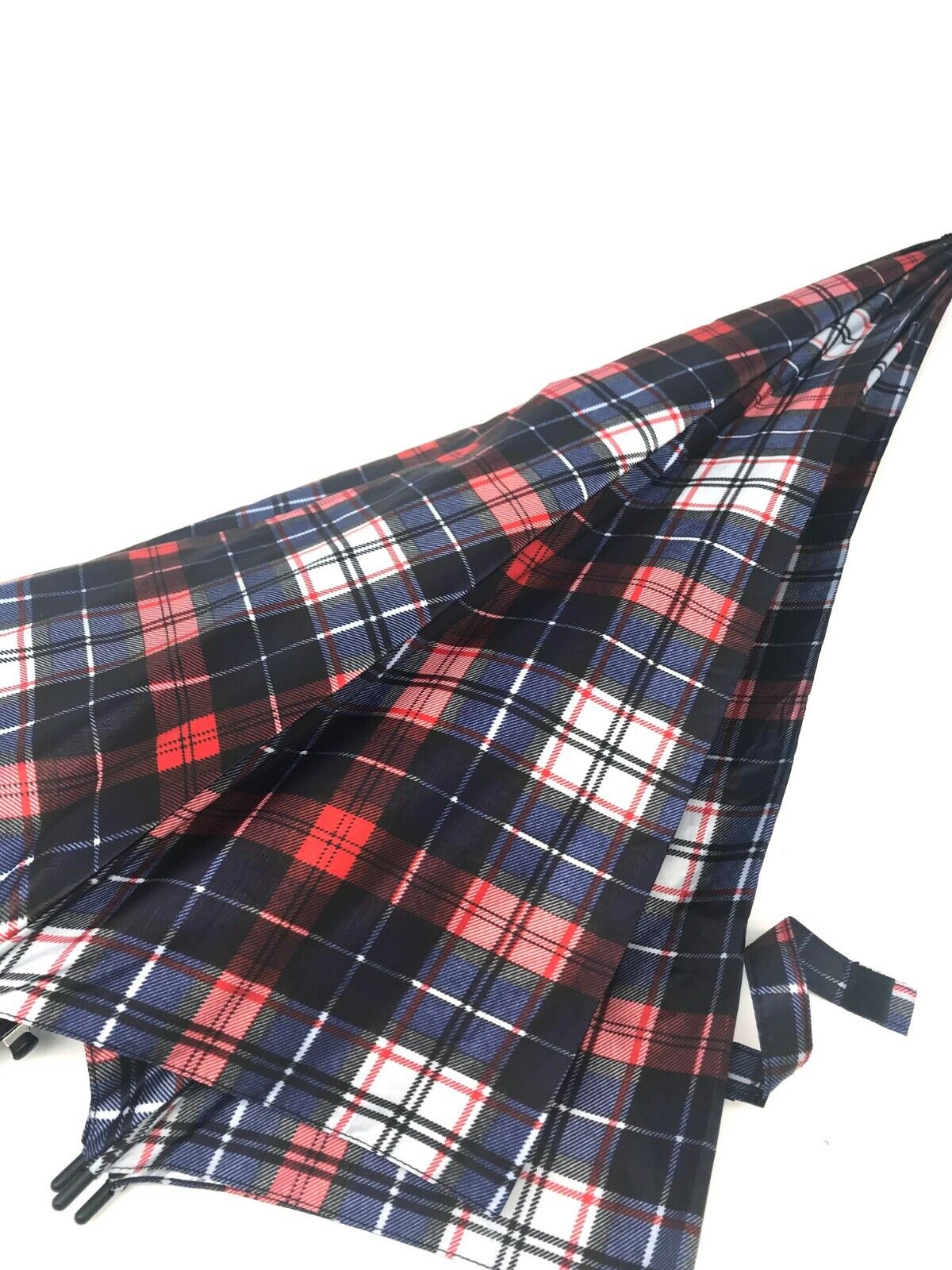 Unisex Classic Tartan Walking Umbrella Strong Large Crooked Handle Mixed Colours