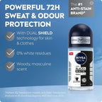 Nivea Men Roll On Black & White 72hr Anti-Perspirant Invisible Power - 50ml - image 2